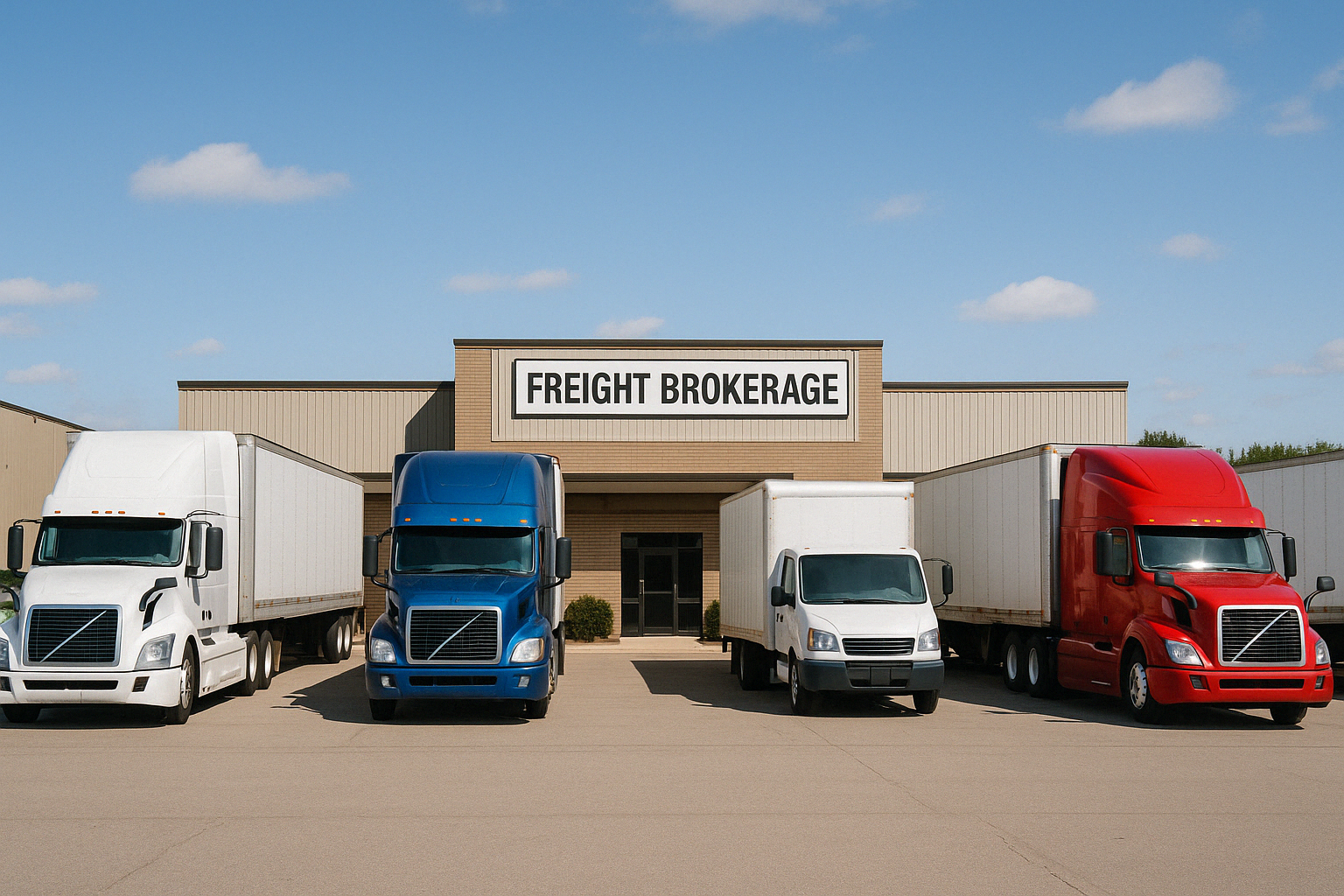 4 Trucks Standing in Facillity.