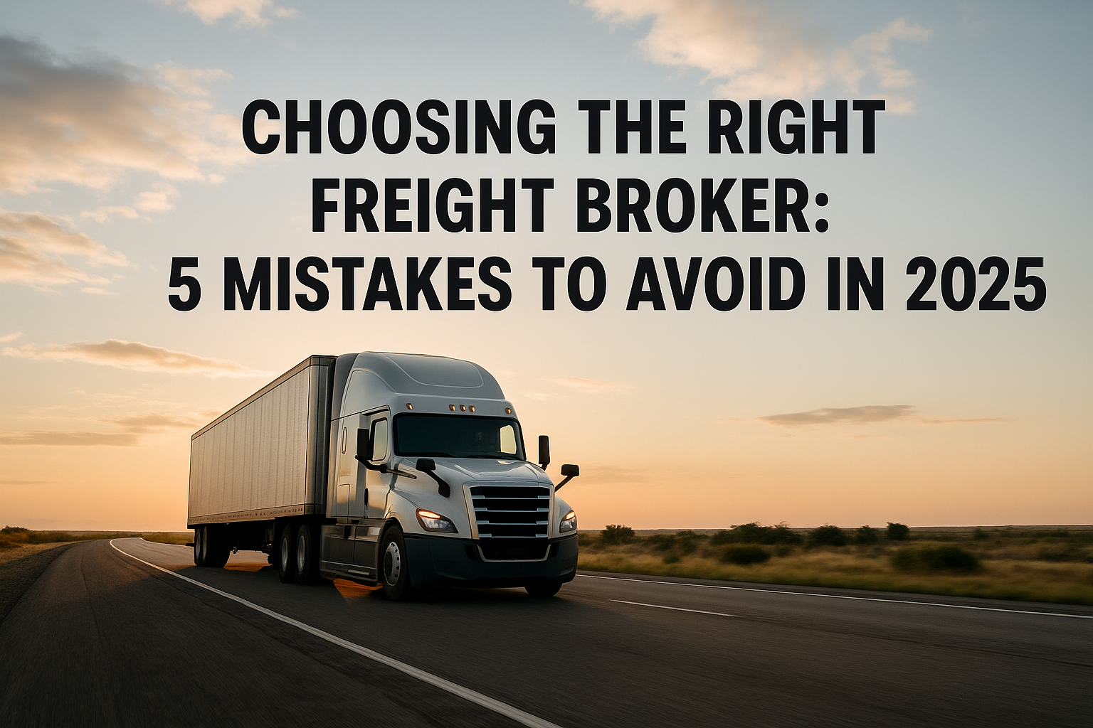 "Choosing the Right Freight Broker: 5 Mistakes to Avoid in 2025"