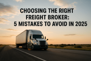 "Choosing the Right Freight Broker: 5 Mistakes to Avoid in 2025"