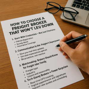 How to Choose a Freight Broker That Won’t Let You Down